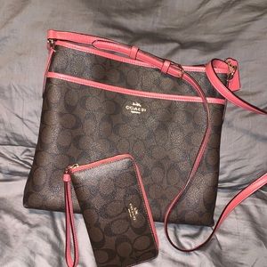 Coach Cross Body and Wristlet